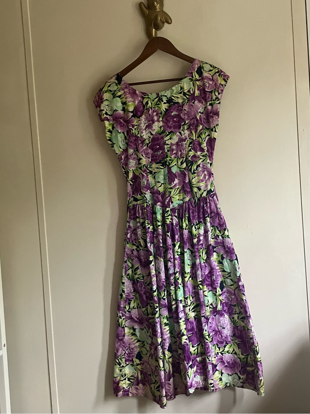 Vintage Floral Cotton Dress - Picture 4 of 4